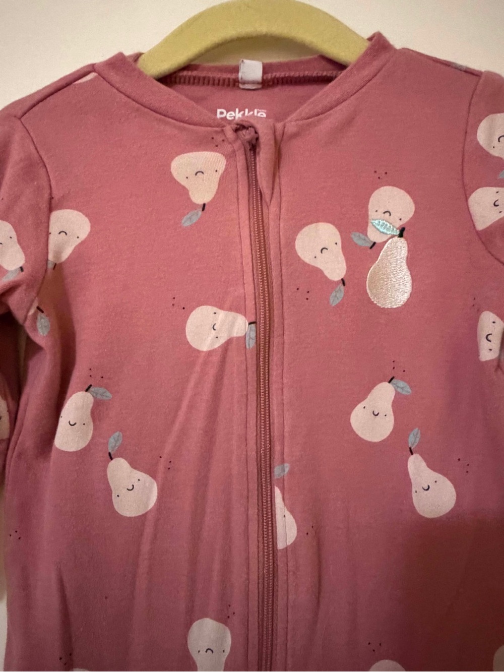5/$30🍒Pink Pear-Print Zip Pajamas
